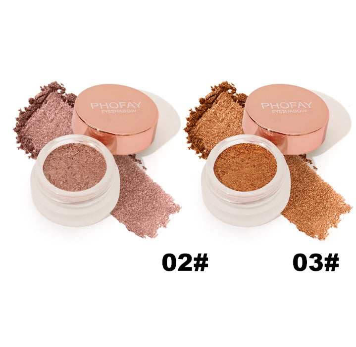 Two containers of makeup powder with different shades, labeled 02# and 03#, on a white background.