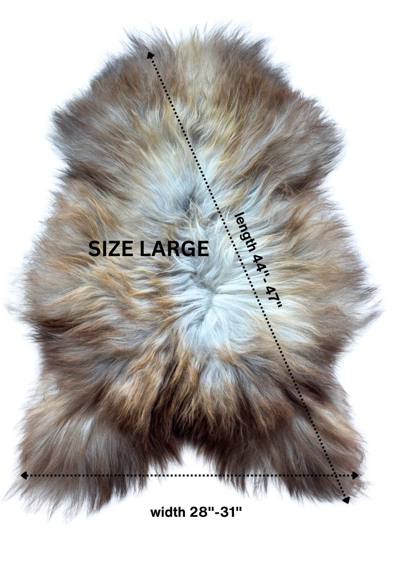 جلد الغنم الأيسلندي النادر باللون الرمادي الصدئ || EX-STOCK Canada 
