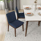 Laura Blue Linen Solid Wood Dining Chair  Set Of 2 Mid-Century Modern Style EX-STOCK