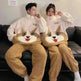 Fashion Casual Embossed Velvet Couple Pajamas - EX-STOCK CANADA