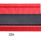 Black rectangular squeegee with red rubber blade on a white background