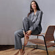 Autumn New French Simplicity Comfortable Thermal Knitting Cotton Silk Long-sleeved Pajamas For Women - EX-STOCK Canada