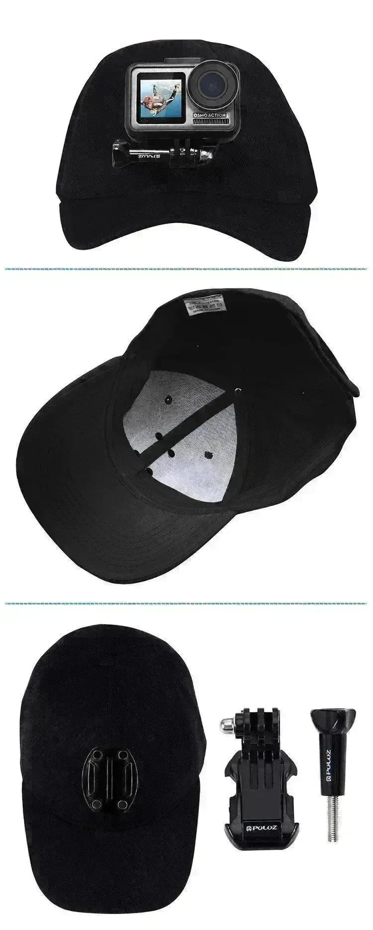 Canvas Sun Hat Cap Cycling Hiking Golfing Fishing For Sports Action Cam Camera EX-STOCK