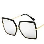 Gafas de sol retro de metal reflectante para mujeres
