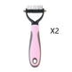 Pet Dematting Comb – Stainless Steel Knot Remover for Dogs & Cats | Pink x 2