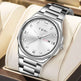 TOMI Diamond Encrusted Quartz Watch for Men – Stainless Steel Dress Watch