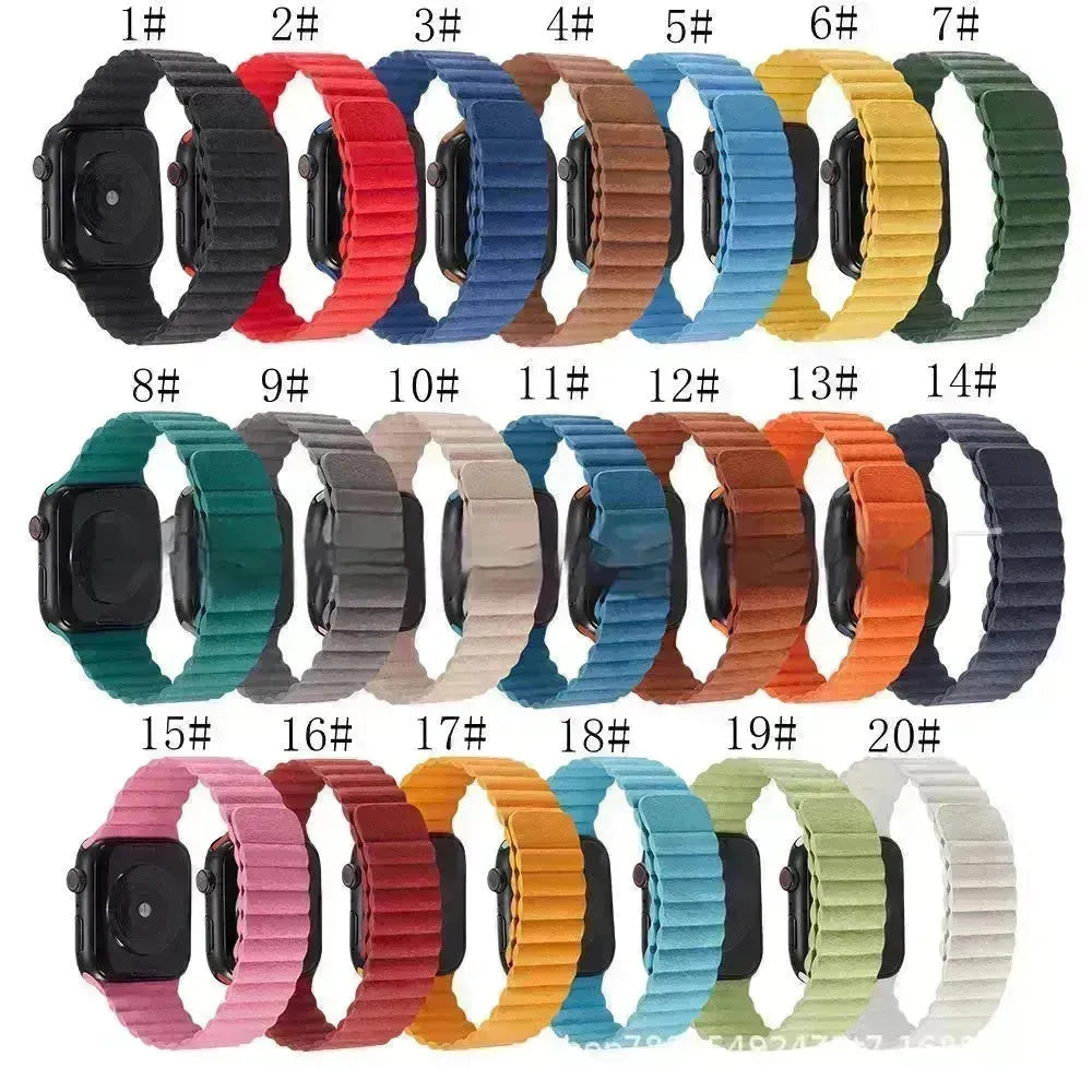 Sangle de montre à boucles adaptée à la montre intelligente Apple