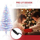 5ft Xmas Tree Pre-Lit LED Optical Fiber Christmas Tree Artificial Seasonal Decoration W Stand Winter Holiday Decor EX-STOCK Canada 