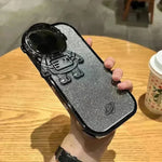 Glitter Astronaut Camera Stand Phone Case Invisible Lens Soft Cover - EX-STOCK CANADA