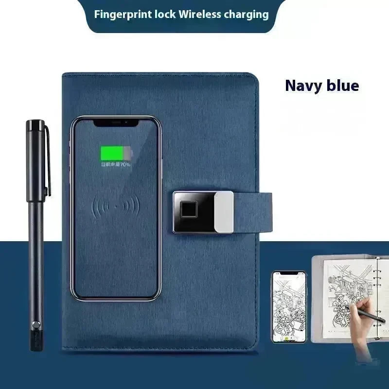 Handwriting Paper Screen Synchronization Smart Fingerprint Lock A5 Notebook - EX-STOCK CANADA