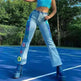 Women's Fashion Pattern Colorblock Bootcut Jeans - EX-STOCK CANADA