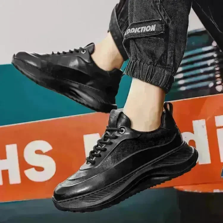 Men's Thick-soled Sports Running Shoes Casual Breathable Sneakers Lace-up Shoes - EX-STOCK CANADA