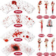 48Pcs Halloween Cupcake Toppers Wrappers Rip Kit Bloody Zombie Hand Cupcake Pick Decorations For Halloween Horror Movie Bloody Theme Birthday Party Cake Decorations Supplies - EX-STOCK Canada