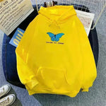 Mujeres Single Butterfly Autumn y Winter Hoole Holdie SweShirt