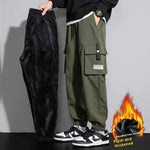 Plus Size Men's Workwear Bag Fall Loose Tappered Cargo Pant trouser