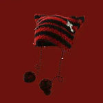 Breathable Windproof Cute Thermal Head Cover Woolen Cap beanies