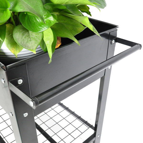 Mobile Metal Raised Garden Bed Cart With Legs, Elevated Tall Planter Box With Wheels For Outdoor Indoors House Patio  Vegetables Tomato DIY Herb Grow -Black EX-STOCK
