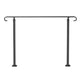 Handrails For Outdoor Steps, Fit 3-5 Steps Outdoor Stair Railing, Wrought Iron Handrail, Flexible Front Porch Hand Rail, Black Transitional Hand Railings For Concrete Steps Or Wooden Stairs EX-STOCK