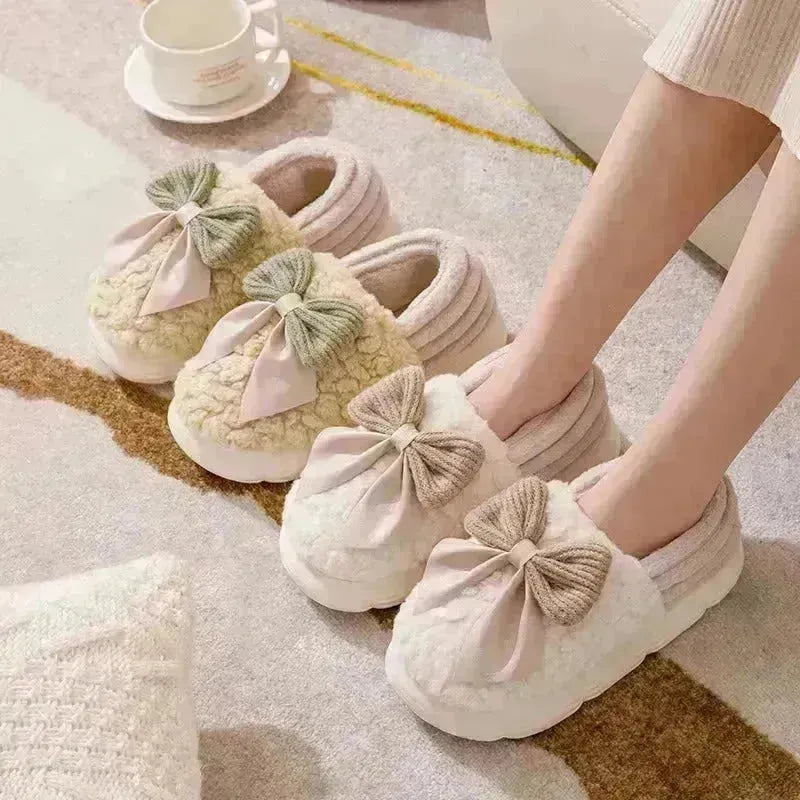 Grandi pantofole di soffiose pannelli inverno inverno scarpe di cotone coperto caldi con piattaforma con slittatori con spola spessa