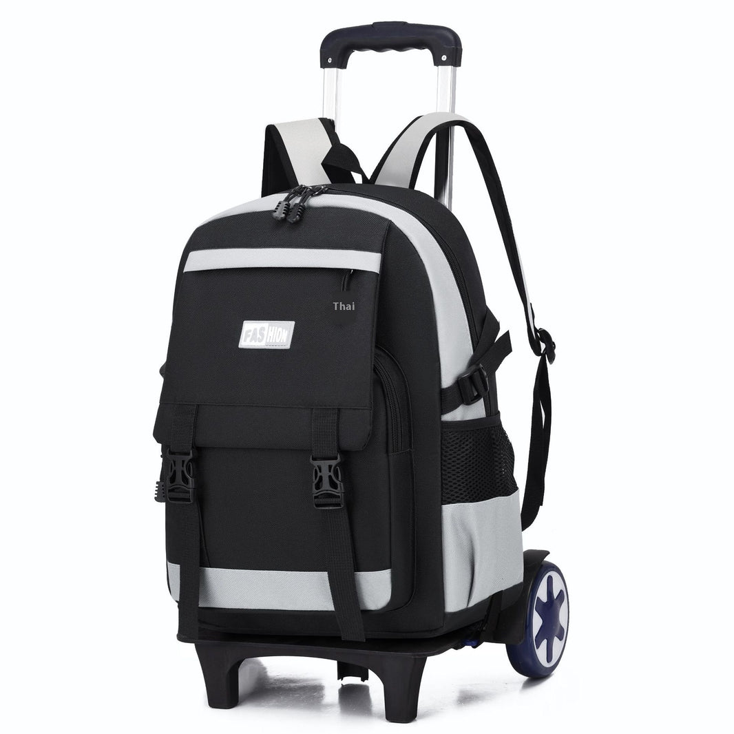 Kids Large Capacity Trolley School Backpack with Wheels –