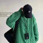 Teenager's Oversized Knitted Pullover sweater for men Street Hip Pop style - EX-STOCK CANADA
