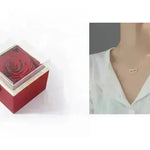 Fashion Acrylic Rotating  Valentine  Rose Jewelry gift  Box - EX-STOCK CANADA
