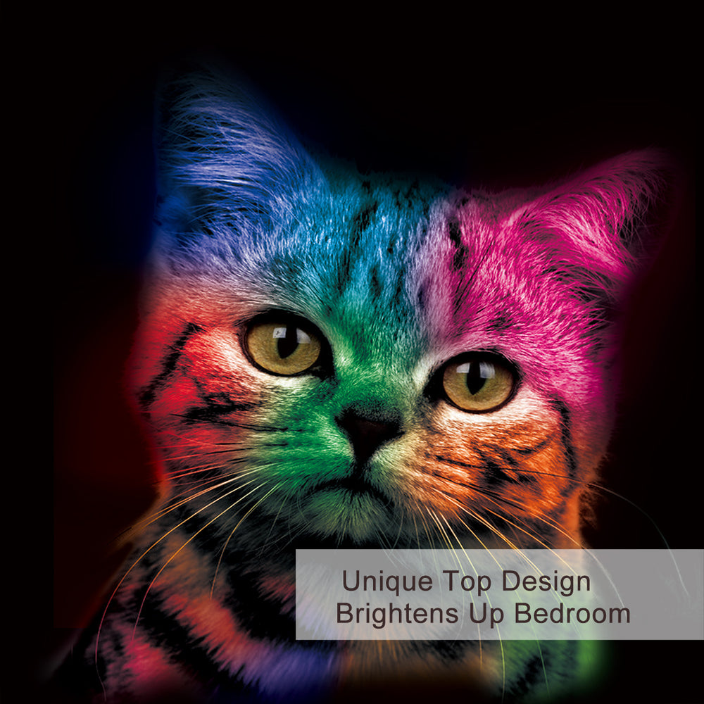 Cat Bedding For Kids Girls Boys Cute Colorful Cat Pattern Quilt Cover Bedspread 3 Piece Bold Color Black Animal Duvet Cover Set For Single Bed EX-STOCK Canada 