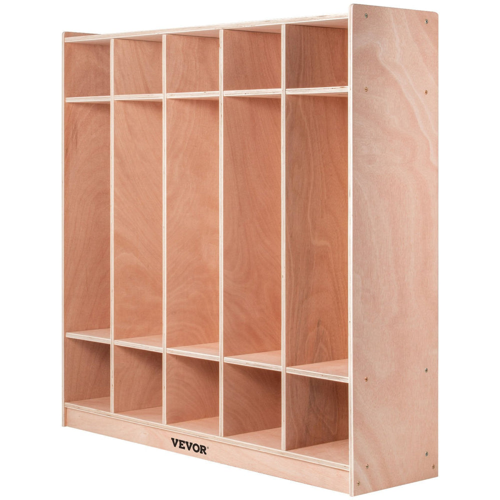 Preschool Cubby Lockers 5-Section Plywood Birch Coat Locker 15MM Thickness Kids Locker For Home 48.4 Inch High Durable Classroom Lockers For Toddlers And Kids Commercial Or Personal Use EX-STOCK