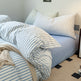 Cotton Yarn-dyed Washed Cotton Four-piece Set Full-cotton Fitted Sheet Non-printed Minimalist Bed Sheet Duvet Cover EX-STOCK Canada 