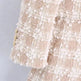 Elegant Luxury Lapel Long Sleeved Double Breasted Check tweed Blazer Women - EX-STOCK CANADA