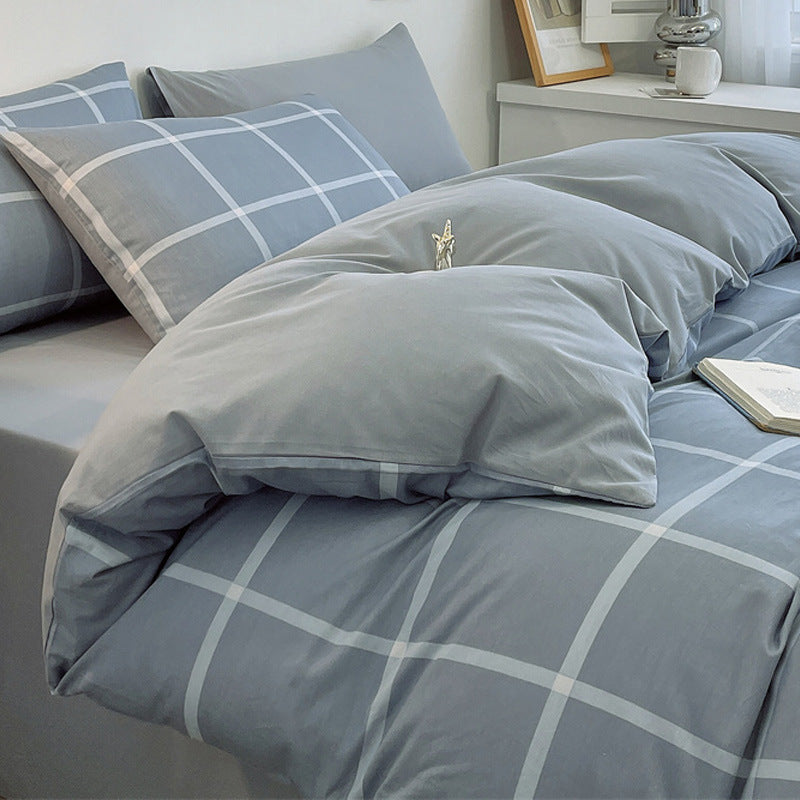 Pure Cotton Class A Four-piece Quilt Cover Household Pure Cotton Bed Sheet Duvet Cover EX-STOCK Canada 
