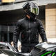 FEHER Men's Mesh Motorcycle Riding Jacket – Breathable Honeycomb, Black & Silver Gray, XS–5XL