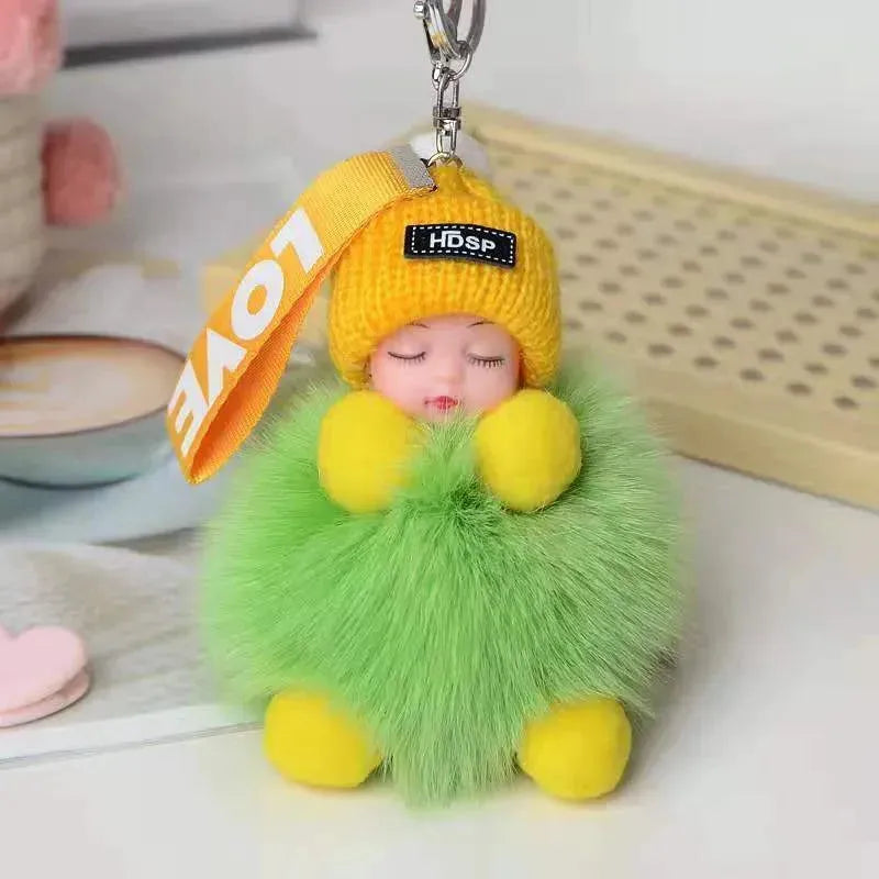 Cute Sleeping Doll Plush Doll Keychain Pendant Backpack Handbag Wallet Accessories - EX-STOCK CANADA