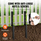 Fence Post Anchor Repair Kit, 4 Pack Inner Diameter 2 X2 Inches Heavy Duty Steel Fence Post Support Stakes, Anchor Ground Spike For Repair Tilted, Broken Wood Fence Post EX-STOCK