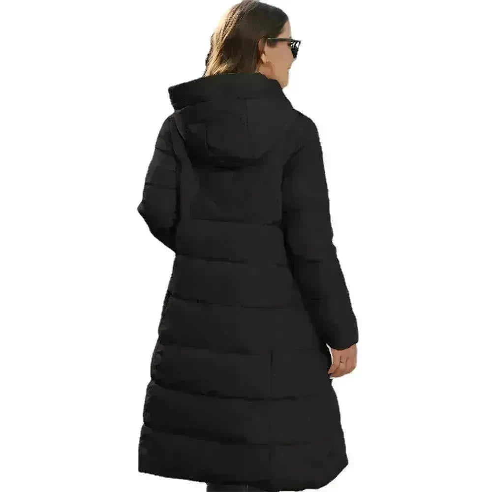 Mid Length Cotton Padded Hoodie Puffer Winter Jacket for women - EX-STOCK CANADA
