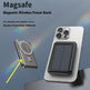 Magsafe magnetic wireless power bank with solar panel on a gray background