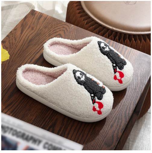 Halloween Funny Spider Ghost Scary Flat Indoor House Shoes For Women Men Soft Plush Cozy Horror Halloween Gifts EX-STOCK