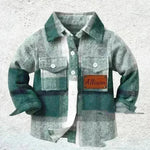 Baby Boy Cashmere Flannel Checkered button Shirt jacket kids - EX-STOCK CANADA