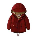 Children Cashmere Hoodie Windproof Winter jacket kids