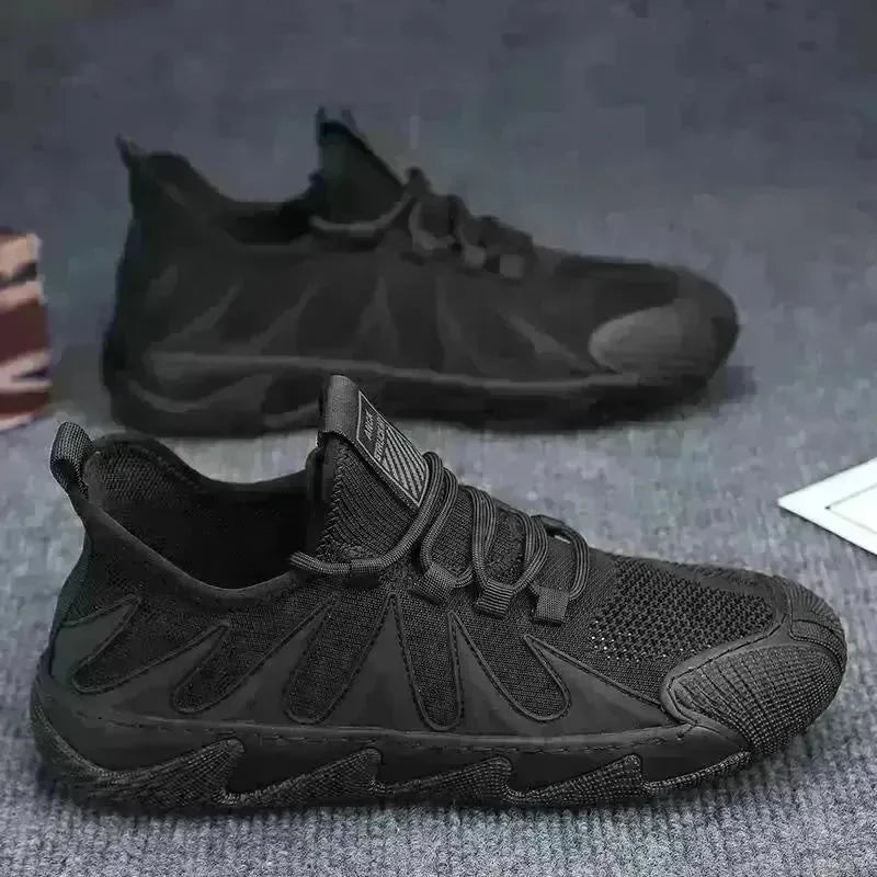 Breathable Mesh Sports Shoes Casual Lace-up Sneakers Men Non-slip Shoes - EX-STOCK CANADA