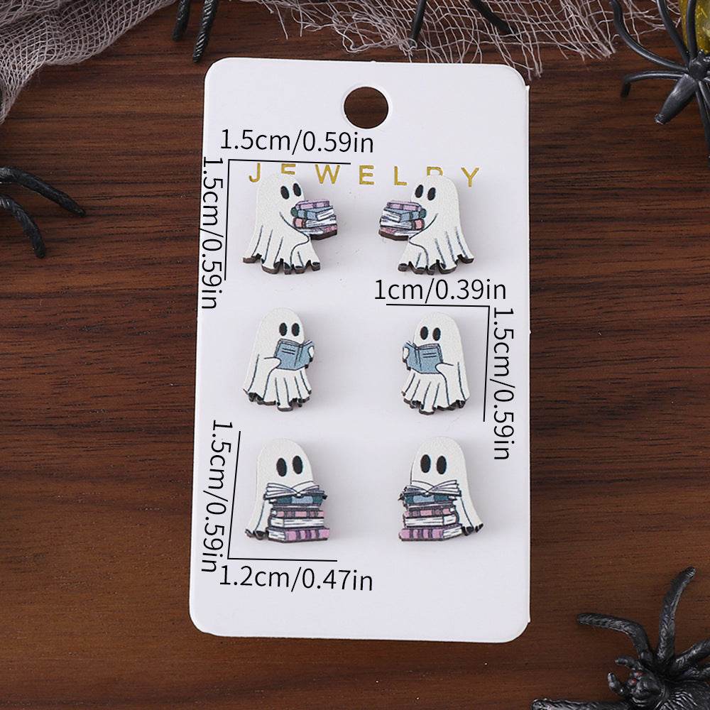 Halloween Book Ghost Wooden Studs Suit - EX-STOCK Canada