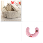 2 In 1 Dog And Cat Bed Pet Winter Bed Round Plush Warm Bed House Soft Long Plush Pets Bed Pet Products EX-STOCK Canada 