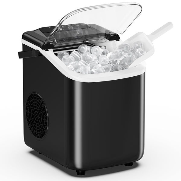Macchina per Ghiaccio da Banco – 9 Palline di Ghiaccio in 6–8 Min, 26 lbs/Giorno, 4 Colori