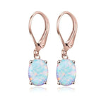 Four-claw Oval Opal Earrings European And American Ornament - EX-STOCK CANADA