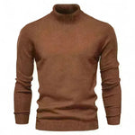 Men's Plain Slim Pullover Polo Sweatshirt Turtleneck Sweater Winter Casual Tops Men - EX-STOCK CANADA