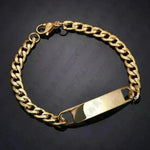 DIY Laser Engraved Stainless Steel Couple Bracelet Bracelet Jewelry - EX-STOCK CANADA