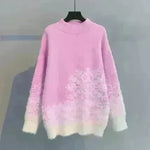 Ugly Christmas Knitted Women's Snowflake Sweater Top - EX-STOCK CANADA