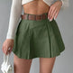 Women's Fashion Solid Color High Waist Mini Skort - EX-STOCK CANADA