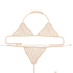 2pcs Rhinestone Underwear Nightclub Lingerie Body Chain set