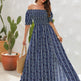 Elegant Off shoulder Spring Summer Maxi dress Slit Chiffon maxi dress for Beach vacation resort travel - EX-STOCK CANADA